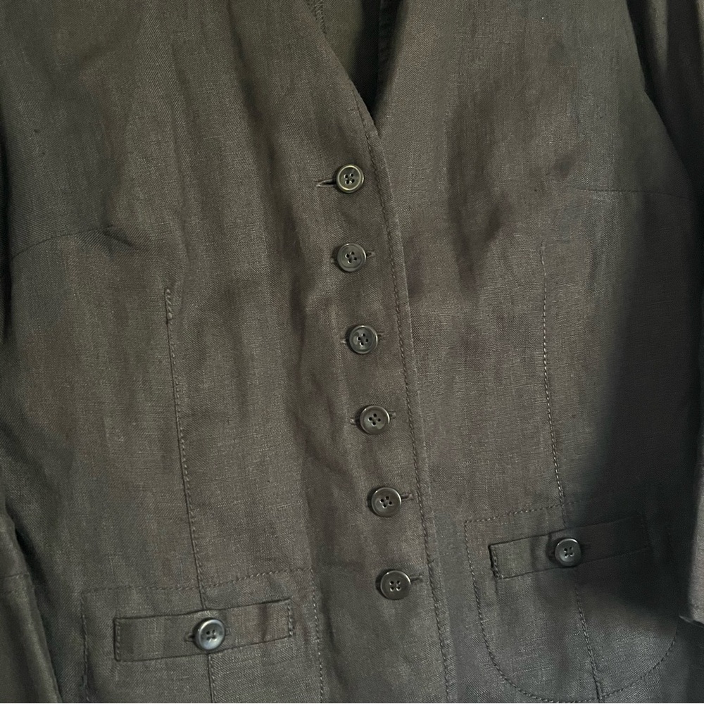 Talbots 100% Linen Button-Up Top - image 4